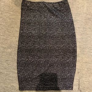 Blue and black slight metallic skirt